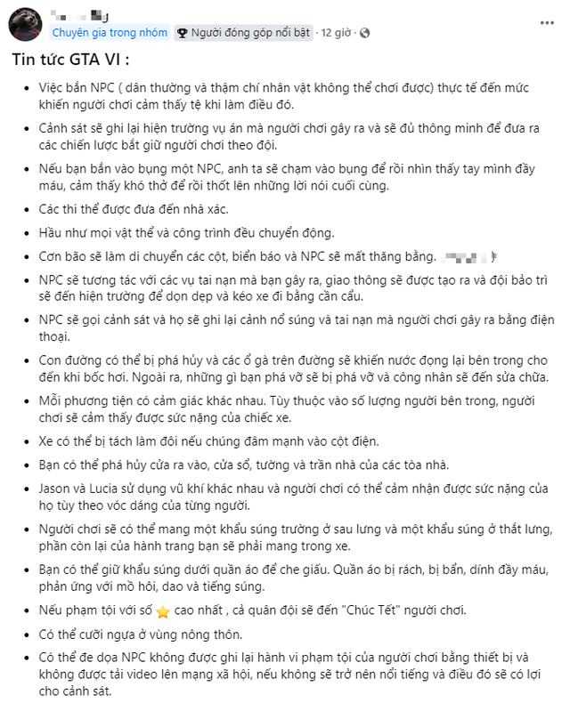 Bất ngờ rò rỉ thêm thông tin về GTA 6, game thủ Việt không ngại giá mua, chỉ sợ một điều- Ảnh 2.
