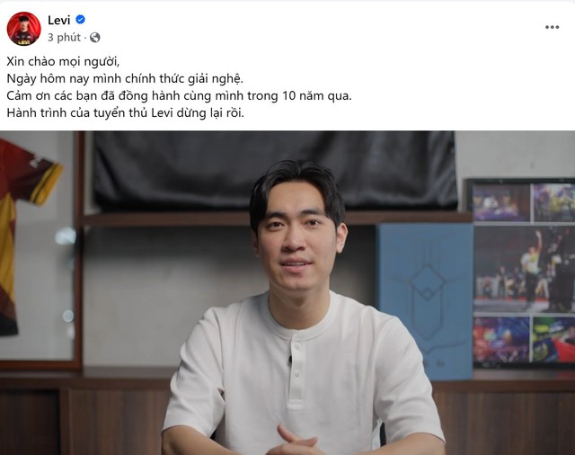 Levi chính thức thông báo giải nghệ Levi chính thức thông báo giải nghệ