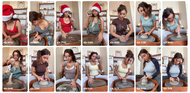 Chỉ ngồi “nặn gốm”, hot girl vẫn dễ dàng hút 1 triệu người xem- Ảnh 3.