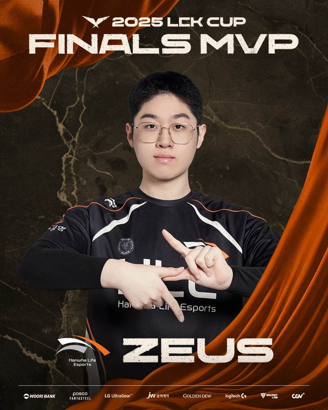 Zeus được bầu làm FMVP của LCK Cup 2025