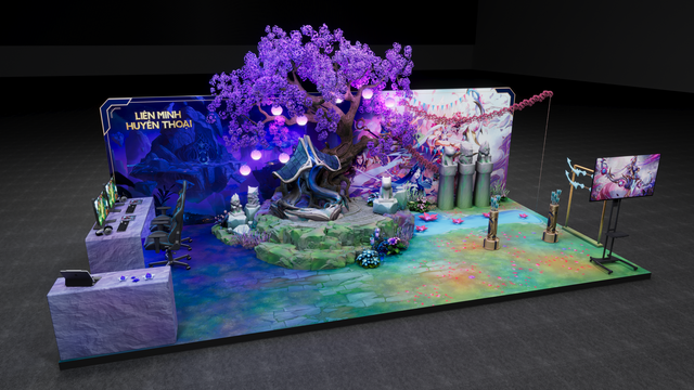 League of Legends booth (May 24). VNGGames at GameVerse 2025: High-definition experience – Connecting community – Interacting with deities