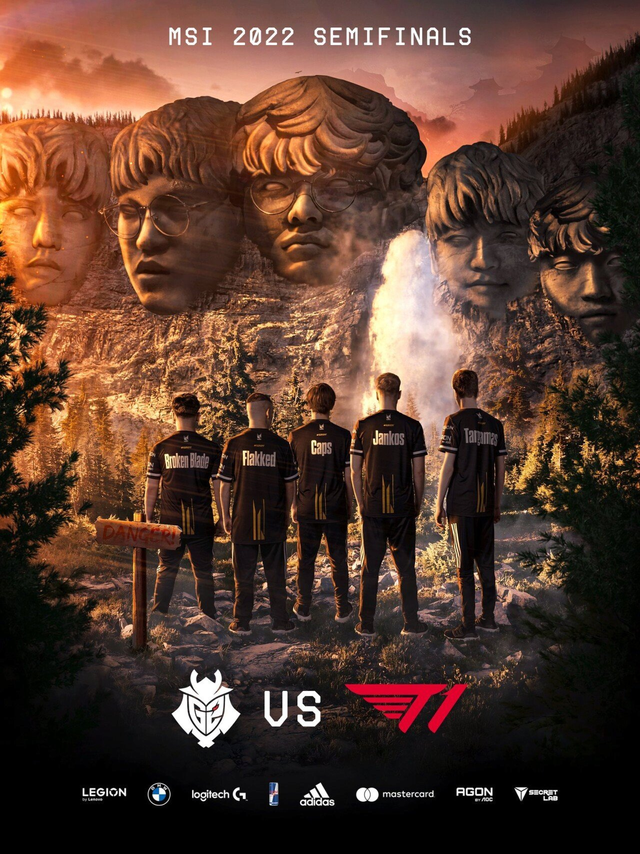 G2 từng có 1 poster ví T1 của MSI 2022 với 5 Hokage G2 từng có 1 poster ví T1 của MSI 2022 với 5 Hokage