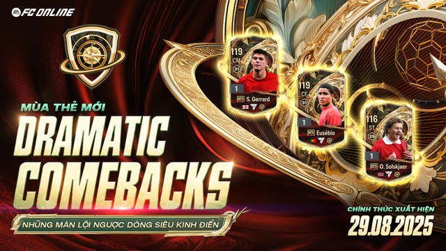 FC Online: Top 5 cầu thủ đáng chú ý của mùa thẻ Dramatic Comeback- Ảnh 1. FC Online: Top 5 cầu thủ đáng chú ý của mùa thẻ Dramatic Comeback- Ảnh 1.