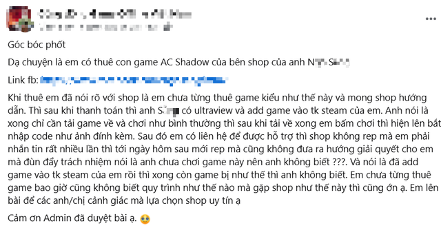 Thuê game bom tấn qua trung gian, game thủ Thuê game bom tấn qua trung gian, game thủ