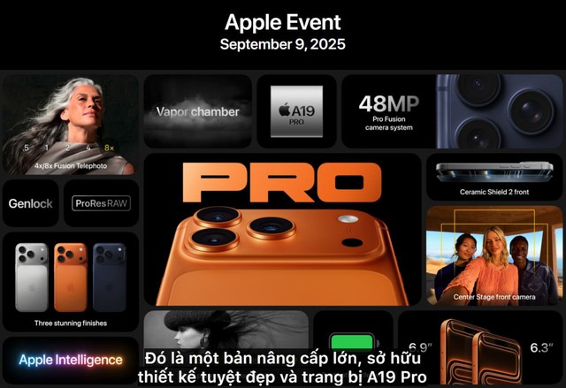 Toàn cảnh sự kiện ra mắt Apple iPhone 17 Series: Siêu phẩm xứng tầm đẳng cấp năm nay- Ảnh 9. Toàn cảnh sự kiện ra mắt Apple iPhone 17 Series: Siêu phẩm xứng tầm đẳng cấp năm nay- Ảnh 9.