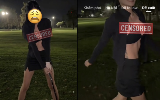 Outfit "mặc như không" khi đi đánh golf, mỹ nhân hớ hênh lộ vòng 1 gây "nhức nhối"- Ảnh 2. Outfit "mặc như không" khi đi đánh golf, mỹ nhân hớ hênh lộ vòng 1 gây "nhức nhối"- Ảnh 2.