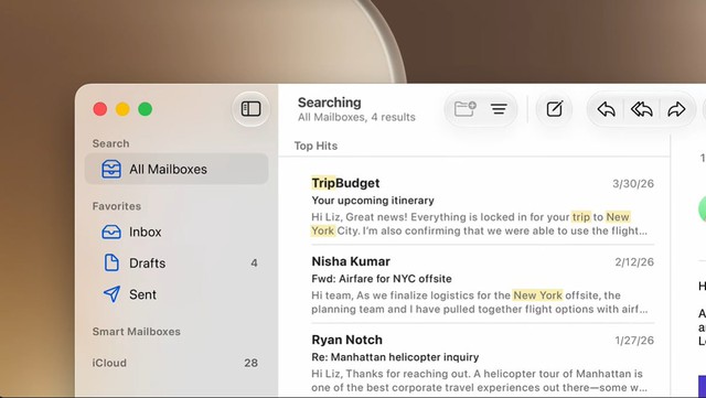 Tính năng Tìm Kiếm trên MacOS cũng sẽ được cải tiến