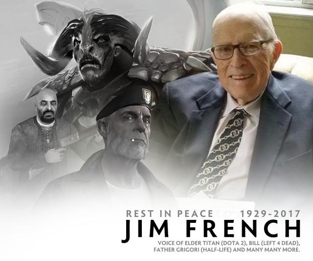 DOTA 2: Chia tay Jim French, người lồng tiếng cho Elder Titan đã qua đời ở tuổi 89