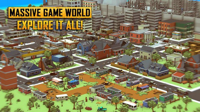Tải Unknown Royal Battle - Phiên bản Minecraft hóa siêu vui nhộn của PUBG trên Mobile