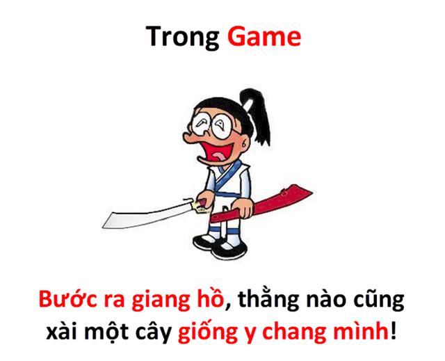 Bộ ảnh chế cực hài hước, chỉ ra những điểm khác biệt lớn giữa game và phim kiếm hiệp