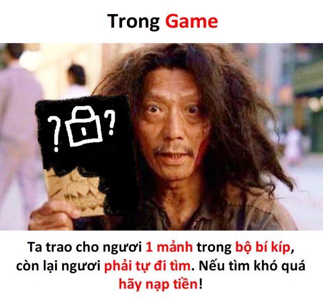 Bộ ảnh chế cực hài hước, chỉ ra những điểm khác biệt lớn giữa game và phim kiếm hiệp