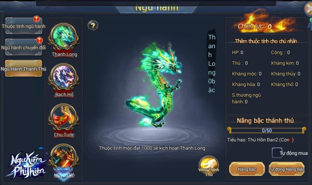 Có gì hot trong Update 5.0: Ngũ Hành Thánh Thú của Ngự Kiếm Phi Thiên?