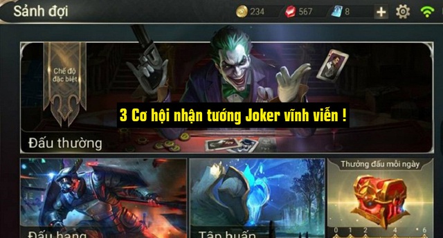 Liên Quân Mobile: Đây là 3 cách để game thủ có thể sở hữu tướng Joker vĩnh viễn, tuy nhiên cơ hội là rất nhỏ
