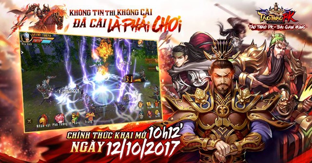 Tào Tháo PK chính thức ra mắt 10h12’ sáng ngày 12/10