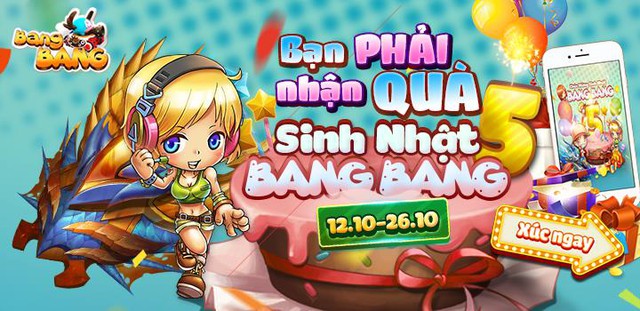 Bang Bang Online đón sinh nhật 5 tuổi với game thủ Việt