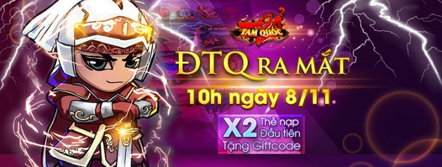 Đả Tam Quốc tặng game thủ bạt ngàn giftcode mừng ra mắt hôm nay