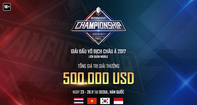 Liên Quân Mobile: GameTV chắc chắn có 15.000 USD tiền thưởng khi tham dự giải vô địch Châu Á 2017