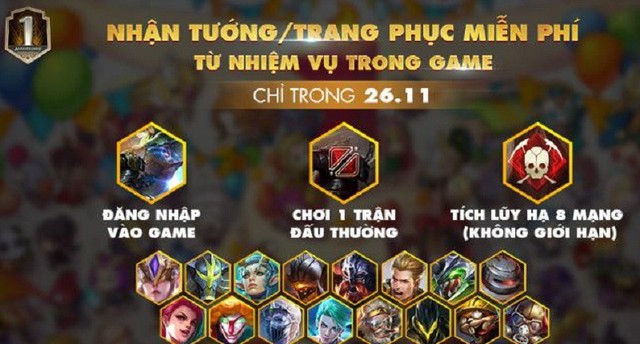 Liên Quân Mobile: NPH lại tặng tướng cho người chơi trong ngày 26/11, ai bảo game “hút máu”?