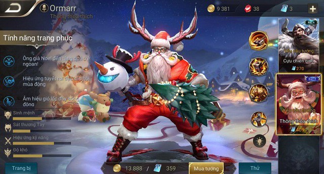 Liên Quân Mobile: Sau Ormarr Thông Thỏa Thích, 2 vị tướng này cũng sẽ có skin mừng Noel