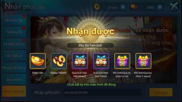 Độc Bá Tam Giới chính thức ra mắt, tặng 1000 Giftcode siêu “hot”