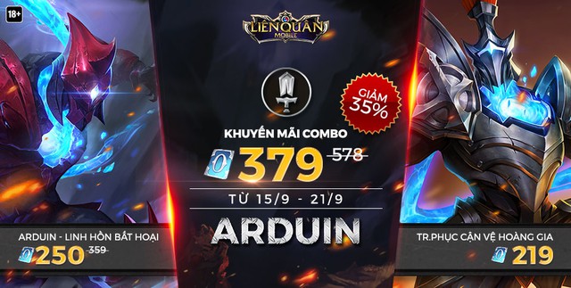 Liên Quân Mobile: Arduin cùng với skin Cận Vệ Hoàng Gia chính thức được mở bán từ ngày 15/9