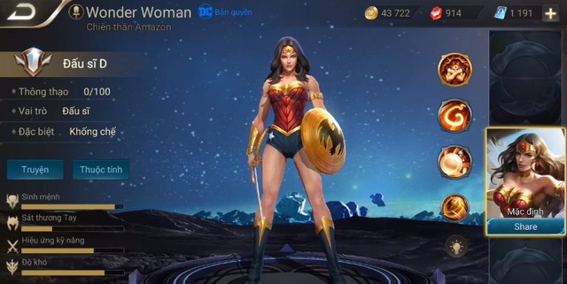 Liên Quân Mobile: 4 lý do để bạn phải sắm ngay Wonder Woman về với kho tướng của mình