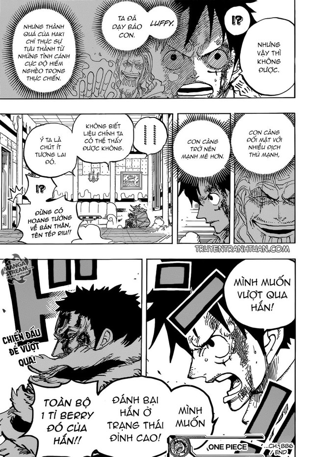 Soi trước kỹ thuật mới của Luffy để đánh bại Charlotte Katakuri trong chương 887 manga One Piece