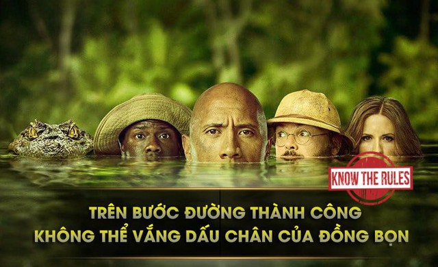 Những quy luật sinh tồn thú vị trong phim hài Jumanji mới của The Rock