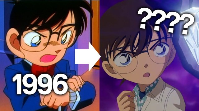  Một ví dụ khác về sự thay đổi trong nét vẽ - Detective Conan 