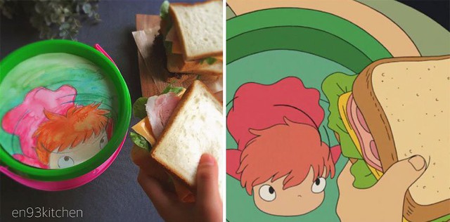  Lại thêm món bánh mì sandwich trong Ponyo được mang ra thực tế nè 