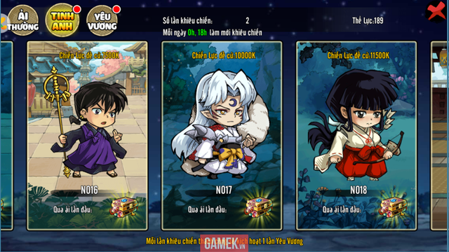 Chơi thử InuYasha Mobile trước ngày ra mắt tại Việt Nam 12/09