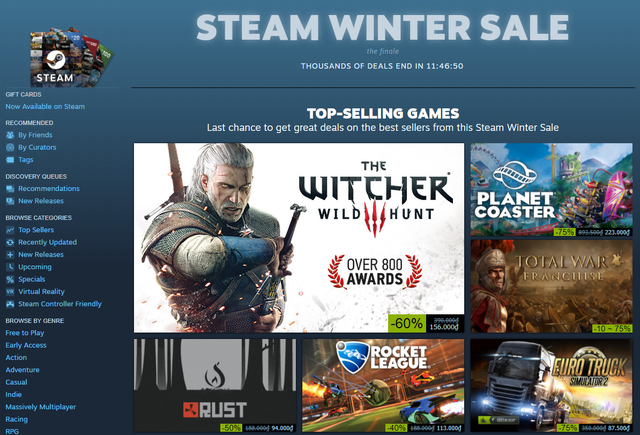 Steam Winter Sale sắp kết thúc, nếu không nhanh tay, bạn sẽ phải đợi nửa năm nữa mới có đợt khuyến mại mới
