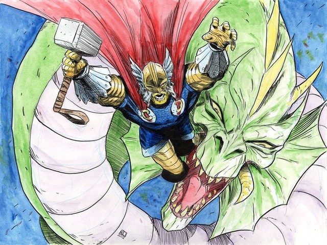  Cuộc chiến của Thor và World Serpent trong truyện tranh 