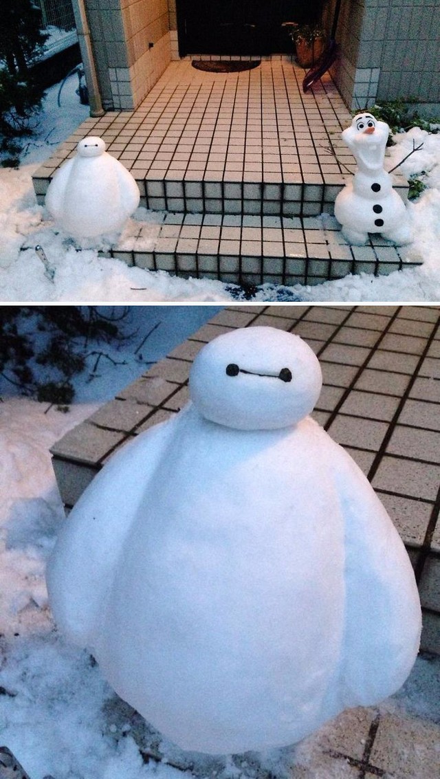 Ai mà ngờ tuyết rơi dày đặc lại giúp người Nhật Bản tạo ra những tác phẩm tuyệt vời đến thế này