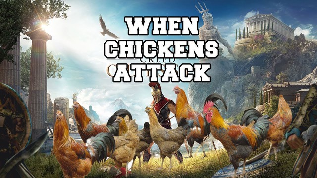 Tung hoành chán chê trong Skyrim, những chú gà tấn công cả sang Assassins Creed Odyssey - Ảnh 1.