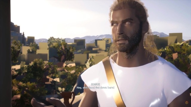 Chết cười với Assassin’s Creed Odyssey khi hoạt động ở chế độ đồ họa cùi bắp nhất - Ảnh 1.