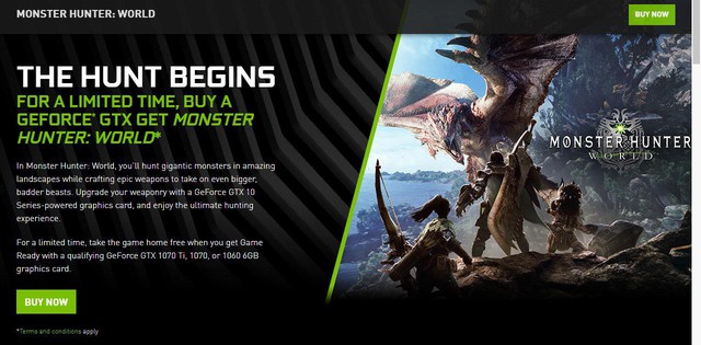 Nvidia tung sự kiện khuyến mại hấp dẫn, tặng miễn phí bom tấn Monster Hunter: World - Ảnh 1.