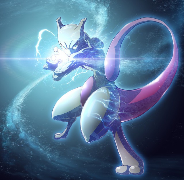 Chiêm ngưỡng những bức fan art đẹp nhất về Pokemon huyền thoại Mewtwo - Ảnh 3.