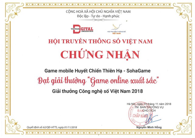 Huyết Chiến Thiên Hạ được vinh danh Game Online Việt xuất sắc nhất 2018 - Ảnh 2.