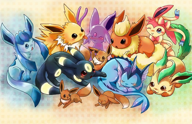 Loạt tranh tuyệt đẹp về Eevee dòng họ xinh xắn nhất trong thế giới Pokemon