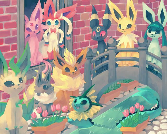 Bộ tranh vẽ tuyệt đẹp về Eeveelution, dòng họ độc nhất vô nhị trong thế giới Pokemon - Ảnh 12.