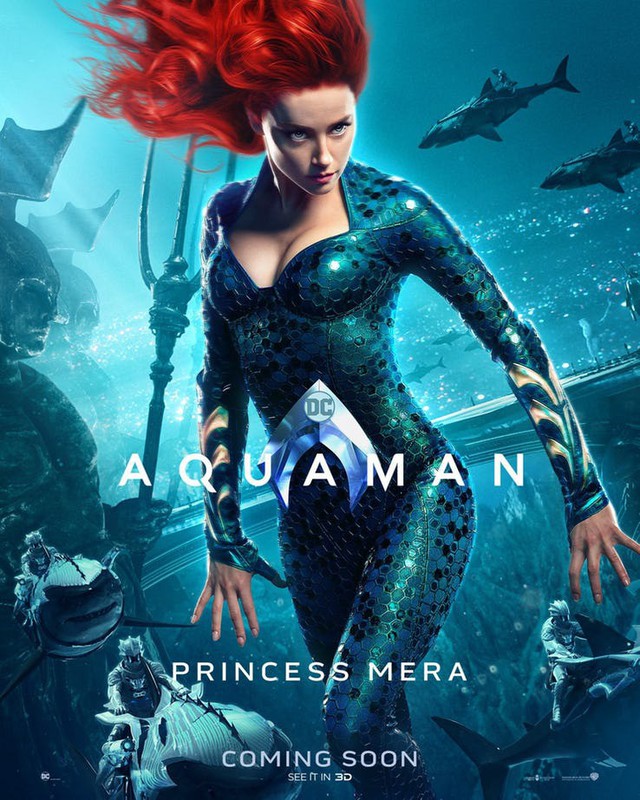 Bất ngờ tung poster mới, nhưng điều khiến người hâm mộ phấn khích không phải Aquaman mà chính là Mera, nữ thủy thần tóc đỏ gợi cảm - Ảnh 6.