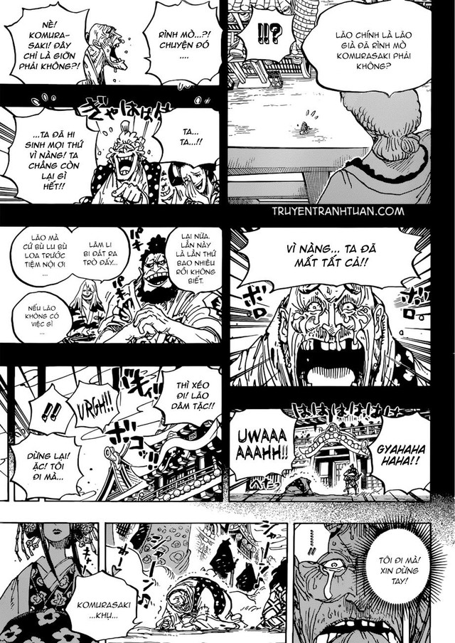 One Piece 928: Hé lộ nguyên nhân khiến Kid mất đi cánh tay - Quý hoa Komurasaki thực chất là một kĩ nữ chuyên lừa đàn ông? - Ảnh 8.