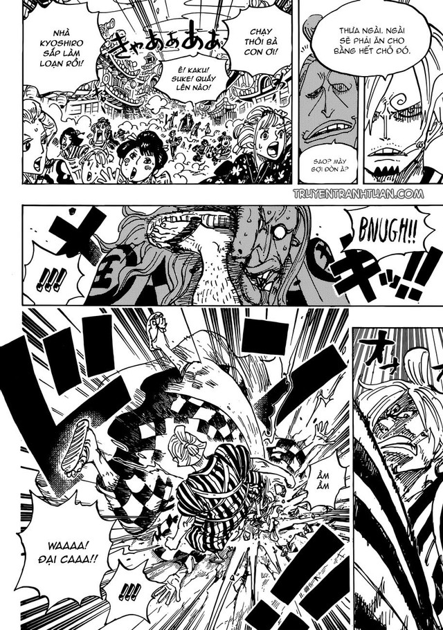 One Piece 927: Sanji xuất chiêu - Tướng quân Orochi lộ diện dưới hình dạng... rồng 5 đầu! - Ảnh 4.