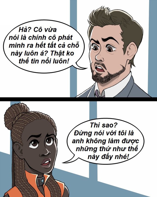  Khi Shuri gặp Tony Stark... Liệu Tony có bị yếu thế khi gặp cô nàng này không nhỉ? 