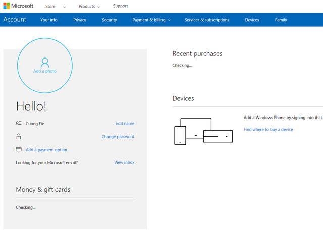  Sau khi thực hiện các bước đăng ký đơn giản (tên, mật khẩu, ngày tháng năm sinh...), bạn sẽ sở hữu một tài khoản của Microsft. Từ giờ, các bạn có thể sở dụng tài khoản này để mua và tải các ứng dụng trên store của Microsoft. 