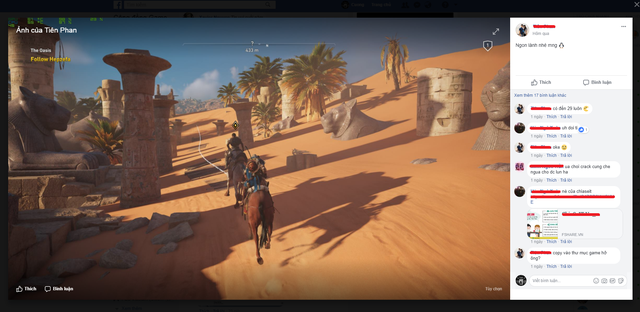Assassin's Creed: Origins đã bị crack, game thủ Việt thi nhau khoe “chiến tích” tải game 