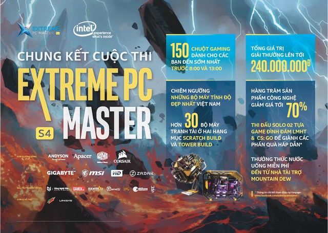 Extreme PC Master 2018 – Sự kiện dành cho dân cuồng máy tính chơi game đã sẵn sàng bùng nổ ngày 07/01 tới