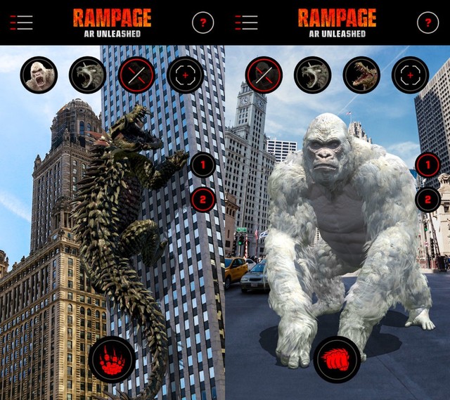 Rampage: AR Unleashed - Game thực tế ảo thú vị cho thả quái vật Rampage ra tàn phá thế giới thực