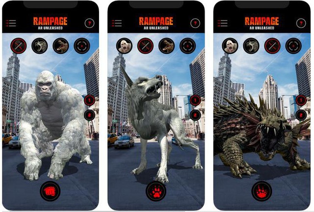 Rampage: AR Unleashed - Game thực tế ảo thú vị cho thả quái vật Rampage ra tàn phá thế giới thực